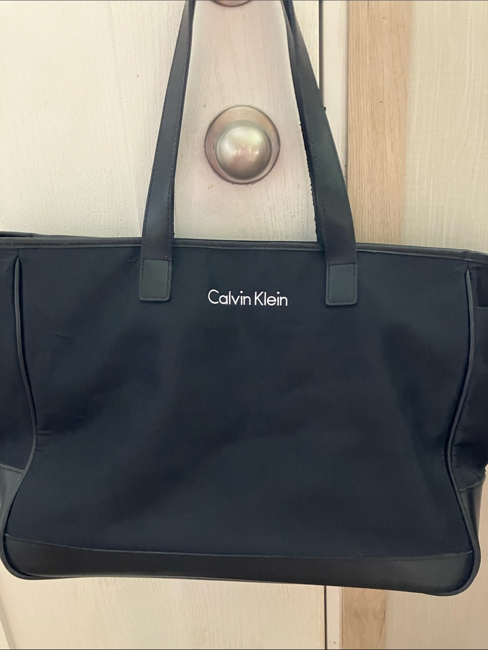 Calvin Klein Black Tote Bag with Logo